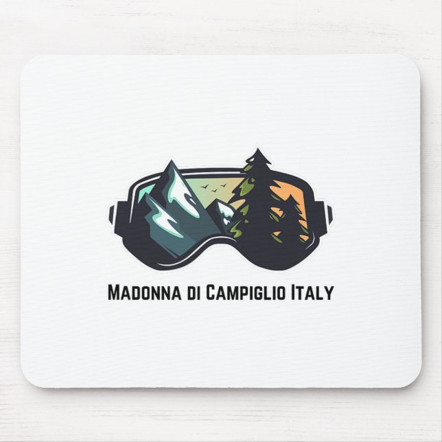 Ski Madonna Di Campiglio Italy Mountain Skiing T M Mouse Pad (Front)