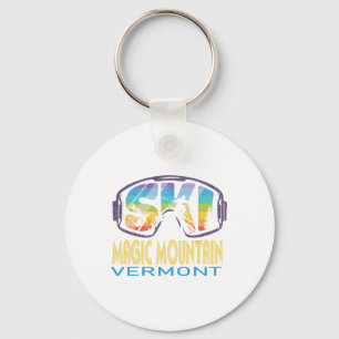Ski Magic Mountain Vermont Skiing Vacation Key Ring
