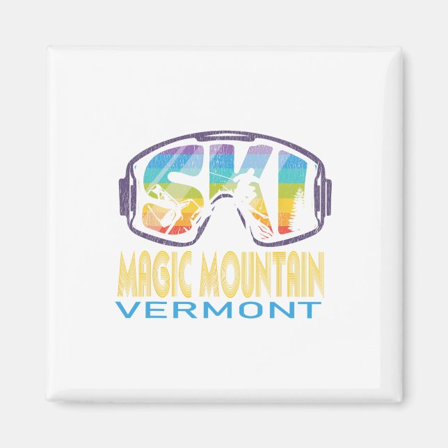 Ski Magic Mountain Vermont Skiing Vacation  Magnet (Front)