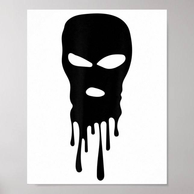 Ski Mask Balaclava Bandit Mask Robber Mask Hip Hop Poster (Front)