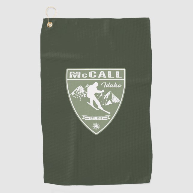 Ski McCall Idaho Golf Towel (Front)