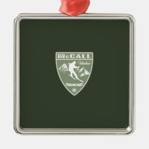 Ski McCall Idaho Metal Ornament