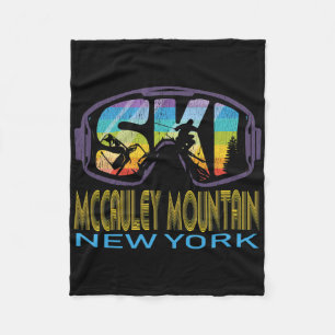 Ski Mccauley Mountain New York Skiing Vacation  Fleece Blanket