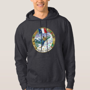 Ski Megève, France, Man Skier Hoodie