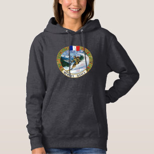 Ski Méribel, France, Woman Skier Hoodie