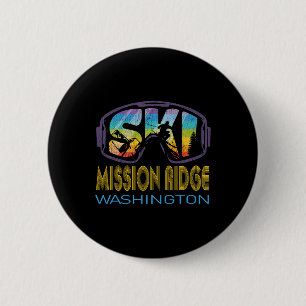 Ski Mission Ridge Washington Skiing Vacation  6 Cm Round Badge