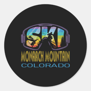 Ski Monarch Mountain Colorado Skiing Vacation Classic Round Sticker
