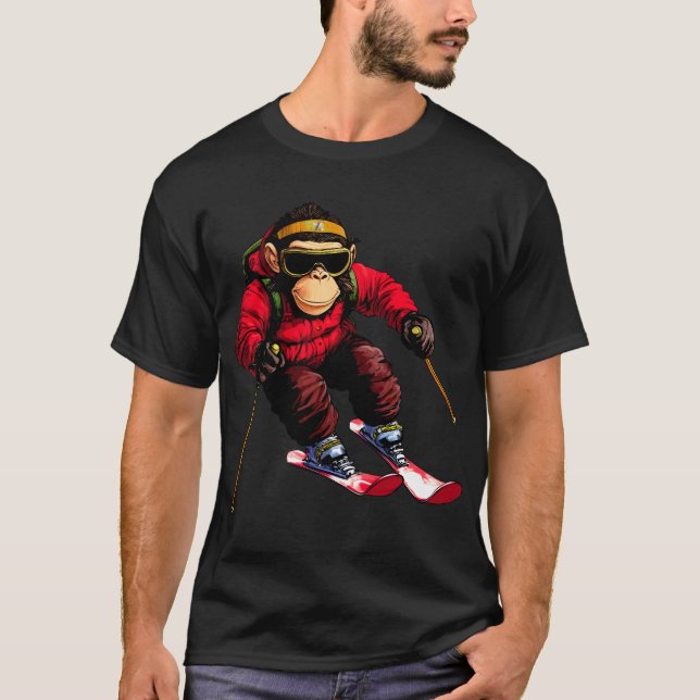 Ski monkey T-Shirt (Front)