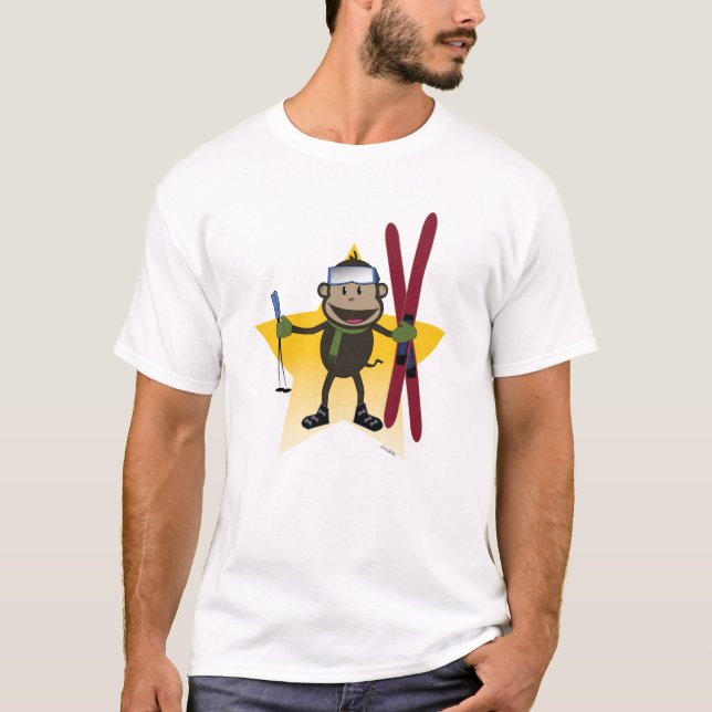 Ski Monkey- toddler tee (Front)