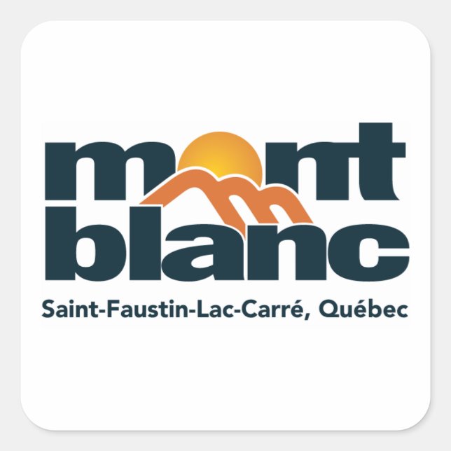 Ski Mont Blanc Square Sticker (Front)