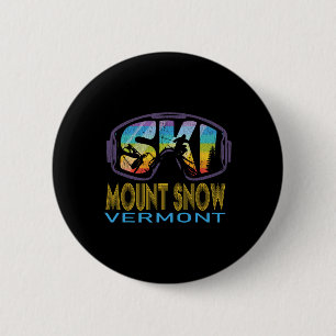 Ski Mount Snow Vermont Skiing Vacation 6 Cm Round Badge