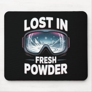 Ski Mountain For Men And Women. Powder Skiing _10 Mouse Pad