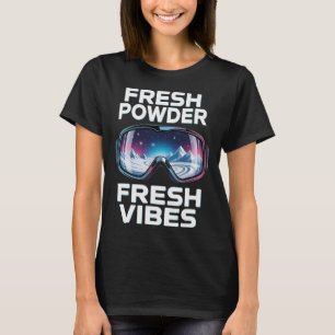 Ski Mountain For Men And Women. Powder Skiing _11 T-Shirt