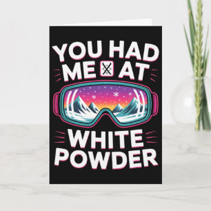 Ski Mountain For Men And Women. Powder Skiing _4  Card