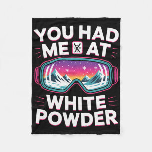 Ski Mountain For Men And Women. Powder Skiing _4 Fleece Blanket