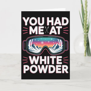 Ski Mountain For Men And Women. Powder Skiing _6 Card