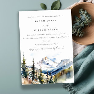 Ski Mountain Telluride Colorado Engagement Invitation