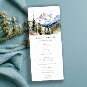 Ski Mountain Telluride Colorado Wedding Program