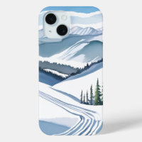 Ski Mountain Watercolor