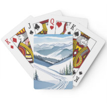 Ski Mountain Watercolor