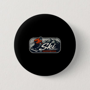 Ski mountaineering 6 cm round badge