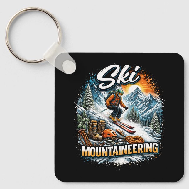 Ski Mountaineering Key Ring (Front)