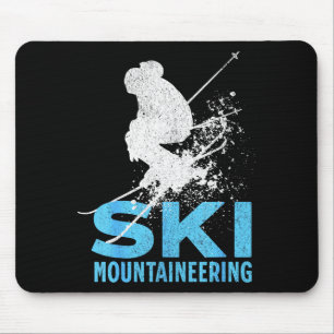 Ski mountaineering mouse pad