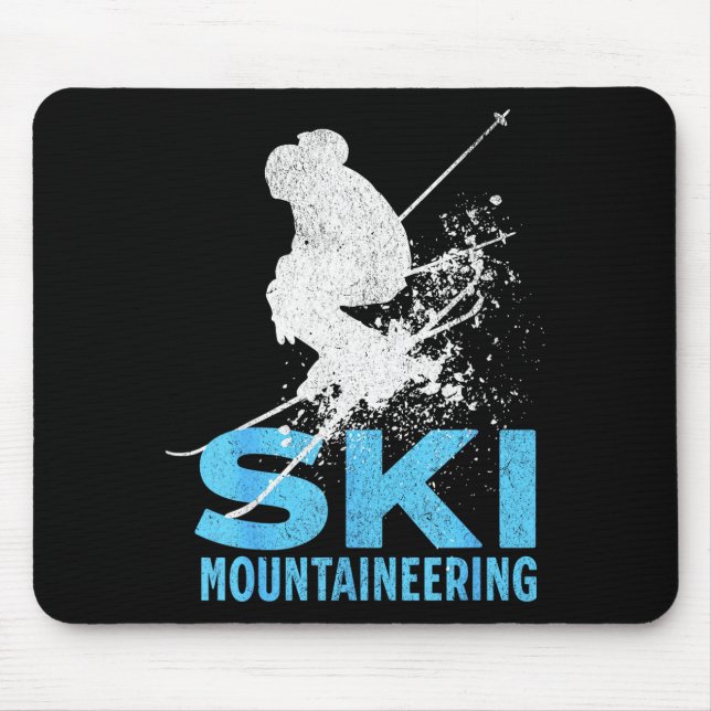 Ski mountaineering  mouse pad (Front)