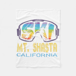 Ski Mt Shasta California Skiing Vacation  Fleece Blanket