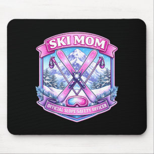 Ski mum slope safety officer mother's day skier mu mouse pad