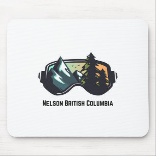 Ski Nelson British Columbia Mountain Skiing T Men Mouse Pad