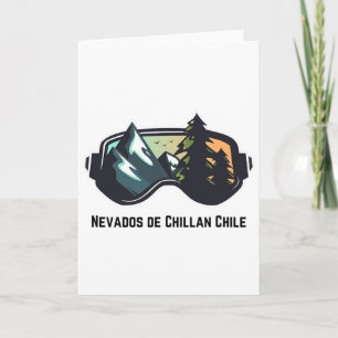 Ski Nevados De Chillan Chile Mountain Skiing T Men Card