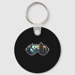 Ski nevados de chillan chile mountain skiing t men key ring