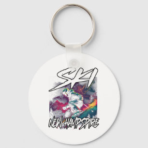 Ski New Hampshire Downhill Skiing Adventure Nh Usa Key Ring