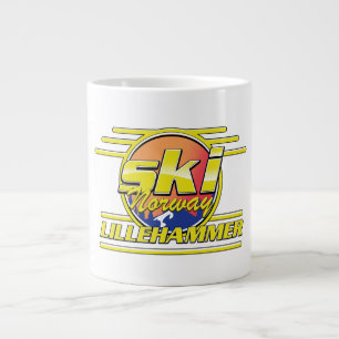 Ski Norway Lillehammer 80s vibe Large Coffee Mug