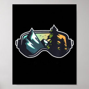 Ski oberammergau mountain skiing t men and women poster