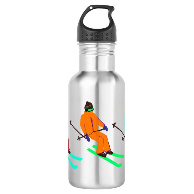  Ski Opening Skier  532 Ml Water Bottle (Front)