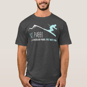 Ski Pabbi Funny Cute Winter Skiing Gift T-Shirt