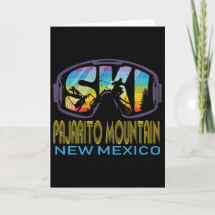 Ski Pajarito Mountain New Mexico Skiing Vacation Card