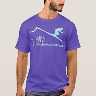 Ski Papa Funny Cute Winter Skiing Gift T-Shirt
