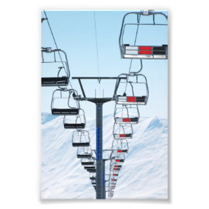 Ski Park Chairlifts Photo Print