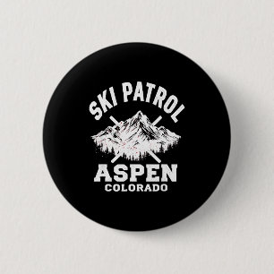 Ski patrol aspen colorado skiing & snowboardin 6 cm round badge