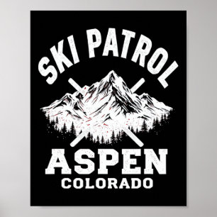 Ski Patrol Aspen Colorado Skiing And Snowboarding Poster