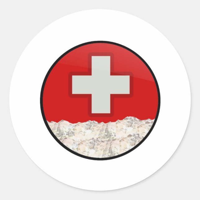 Ski Patrol Classic Round Sticker (Front)