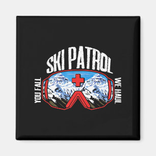 Ski patrol fall haul _ winter sports _ skiing skie magnet