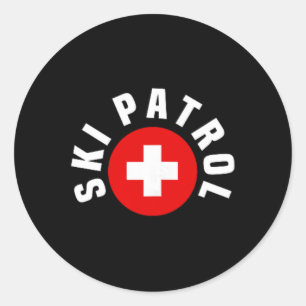 Ski Patrol Pocket Outfit Slope Emergency Skier Saf Classic Round Sticker