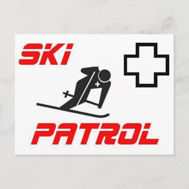 Ski Patrol - "Skier" Postcard (Front)