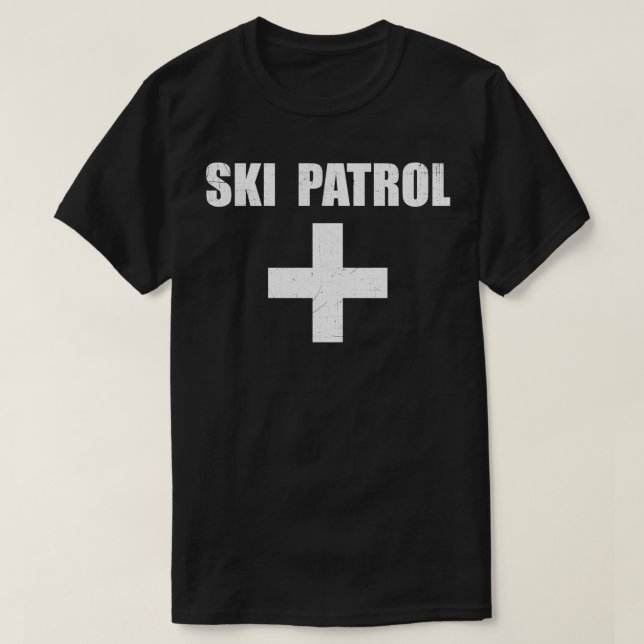 Ski Patrol Skiing First Aid Winter Hoodie  T-Shirt (Design Front)