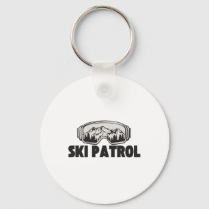 Ski Patrol Winter Skiing Goggles Mountain Trip Key Ring
