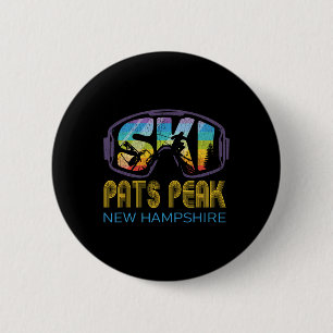 Ski Pats Peak New Hampshire Skiing Vacation 6 Cm Round Badge